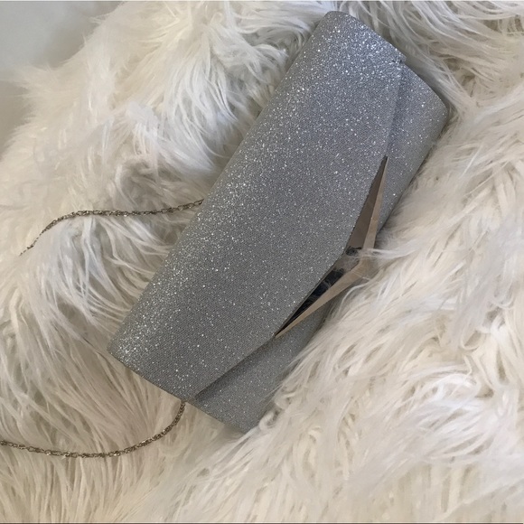 Handbags - Sliver crossbody clutch